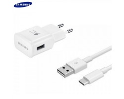 Hálózati töltő USB aljzat Samsung EP-TA20EWE hálózati töltő adapter + EP-DN930CWE Type-C kábel, 5V/2A (gyors töltés támogatás) fehér